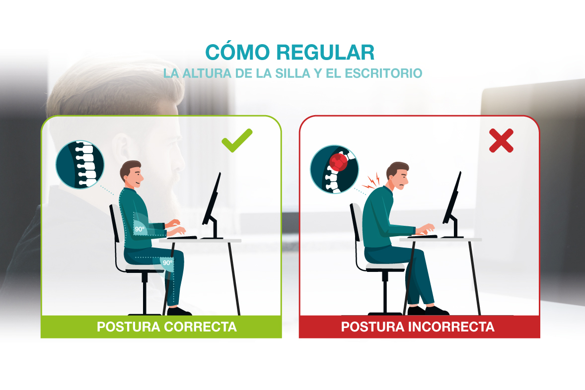 3 consejos sobre cómo regular la altura de la silla y el escritorio     