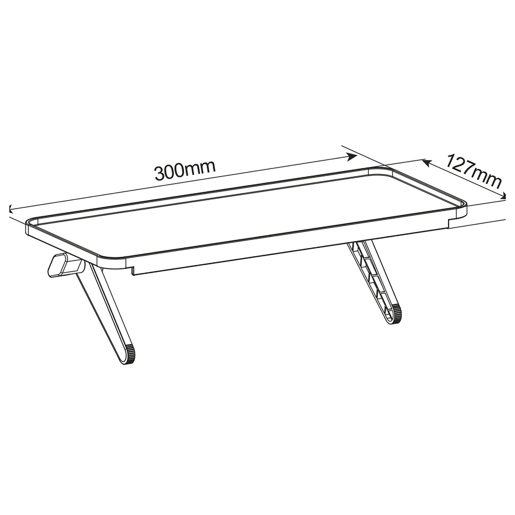 Estante doble para accesorios de TV