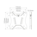 Soporte de TV fijo 13" - 27"