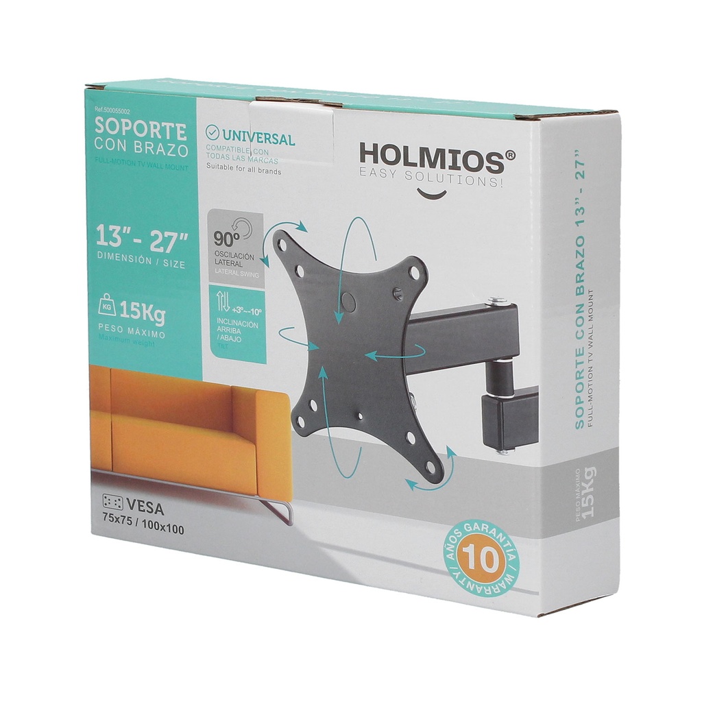 Soporte de TV con brazo 13" - 27"