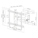 Soporte de TV con brazo 43" - 90"