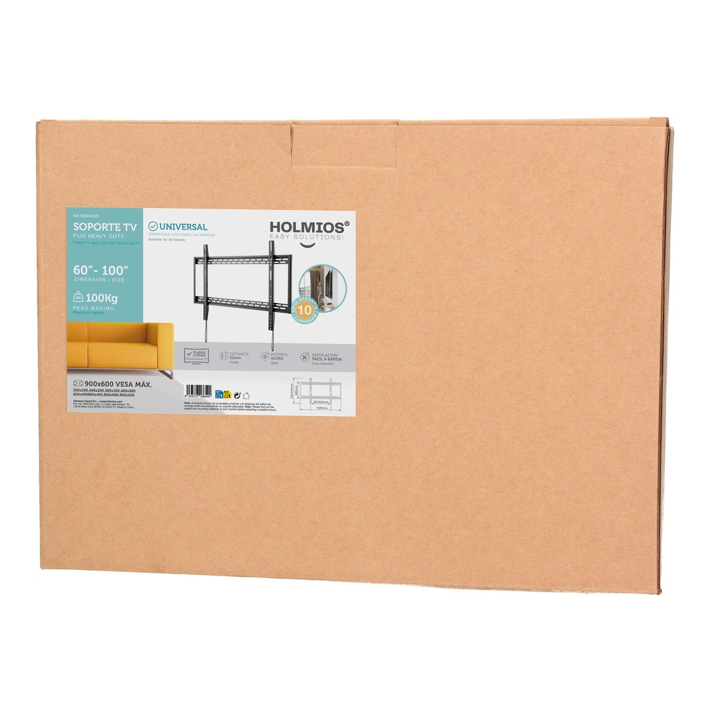 Soporte de TV fijo Heavy duty 60" - 100"