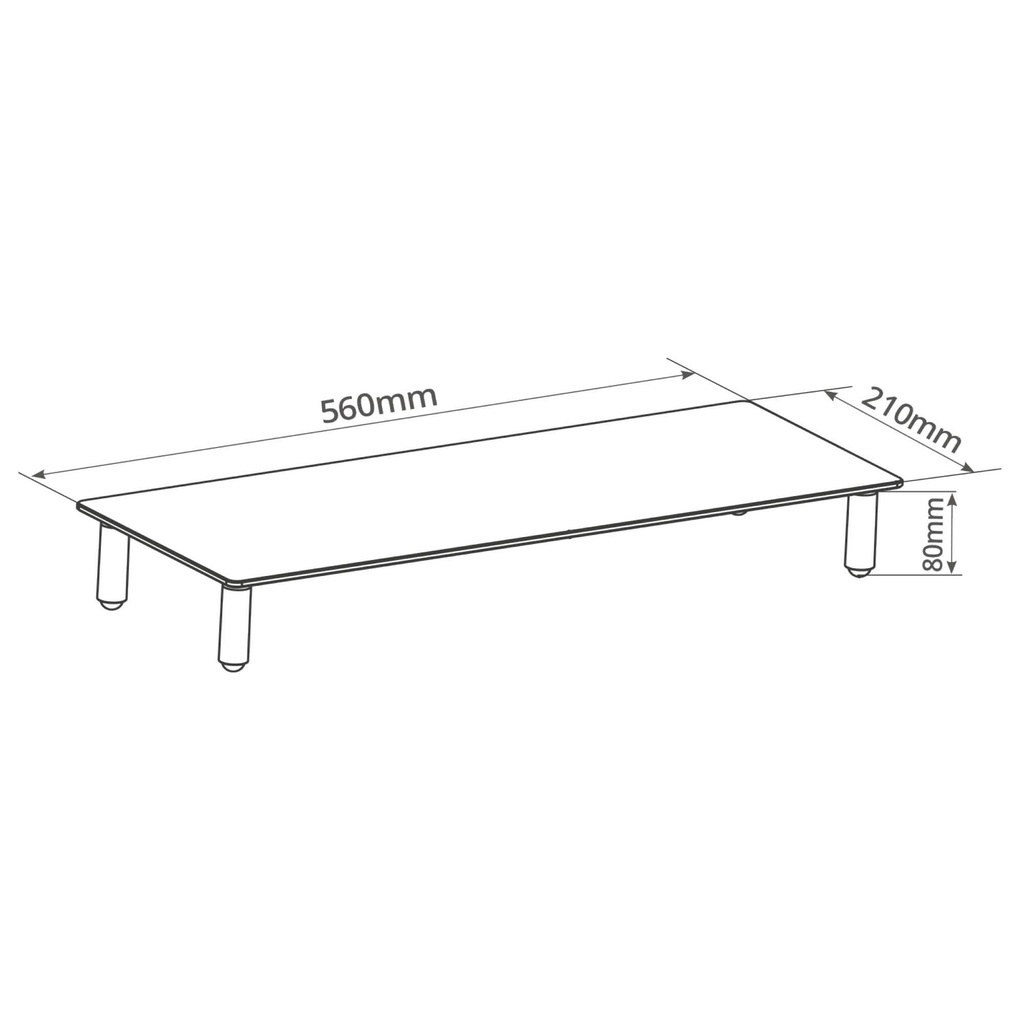 Soporte elevador de monitor Negro