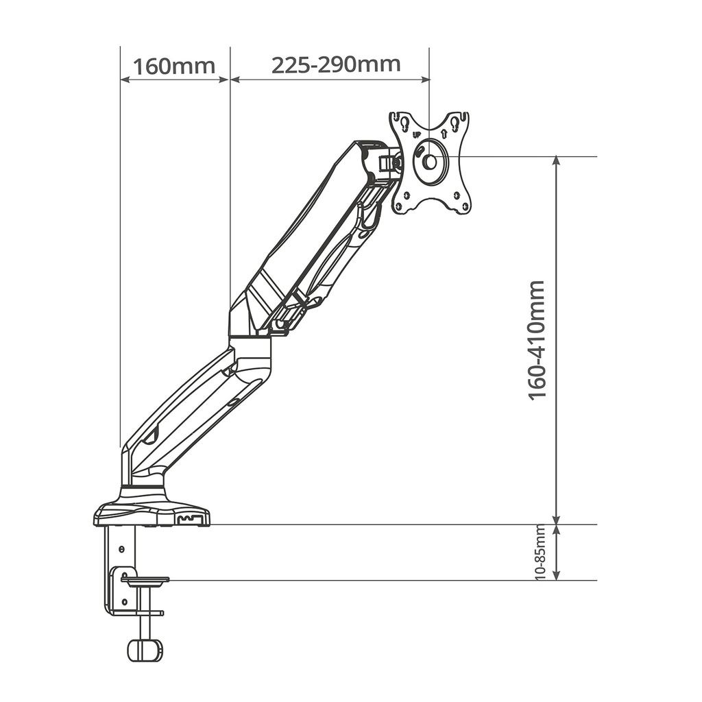 Soporte de TV/Monitor con brazo articulado 13" - 27"