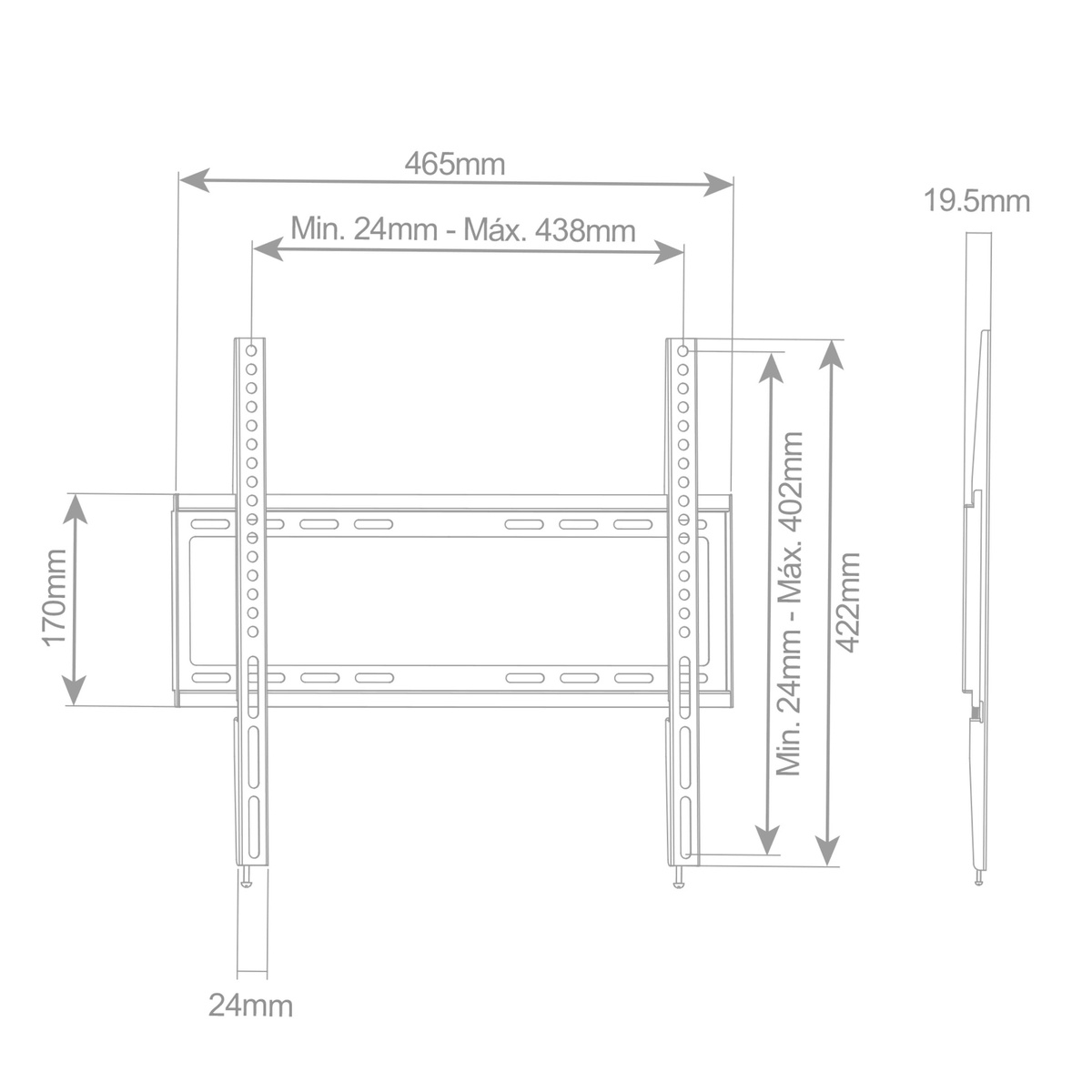 Soporte para TV fijo de 32- 55 – Ferretería Suprema del Valle