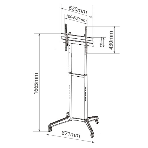 Soporte de pie con ruedas para TV 37&quot; - 70&quot;