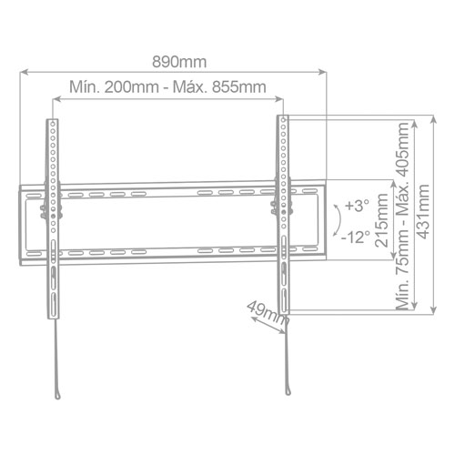 Soporte de TV con sistema antirobo 43&quot; - 90&quot;